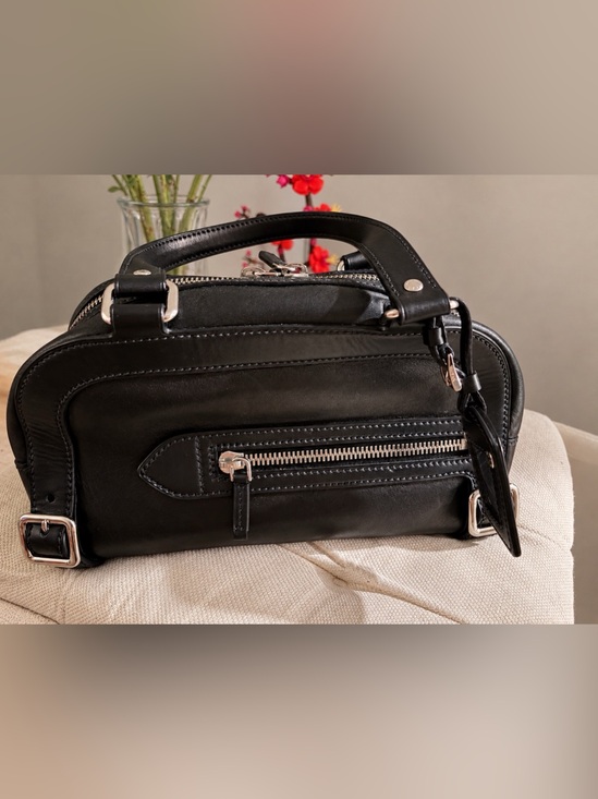 Prada Handbags - Prada Black Leather Satchel